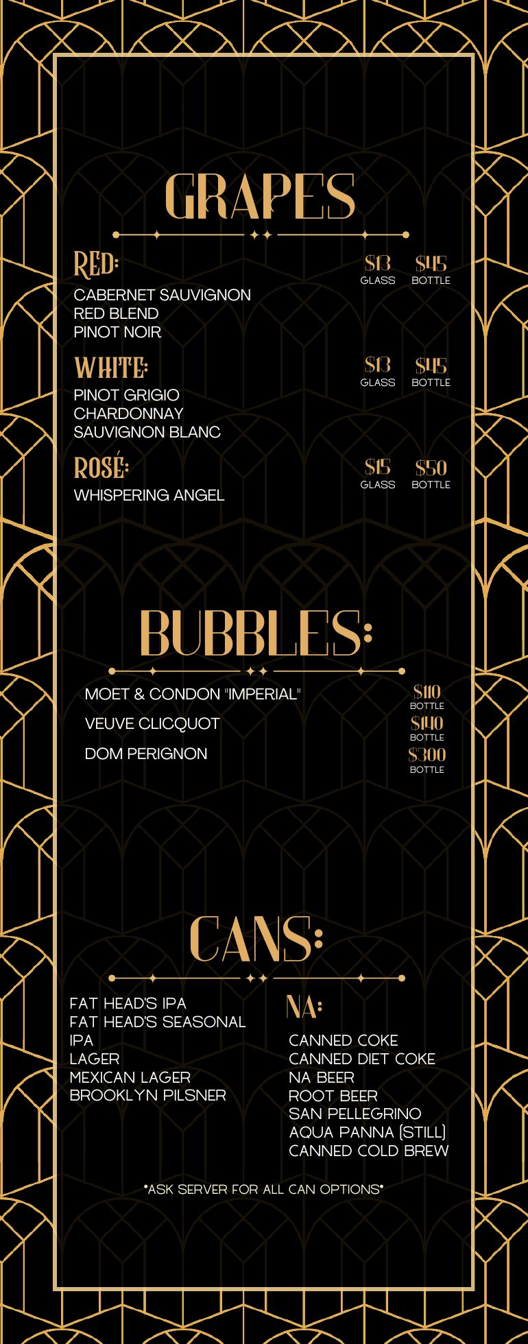 Society cocktail menu page 7