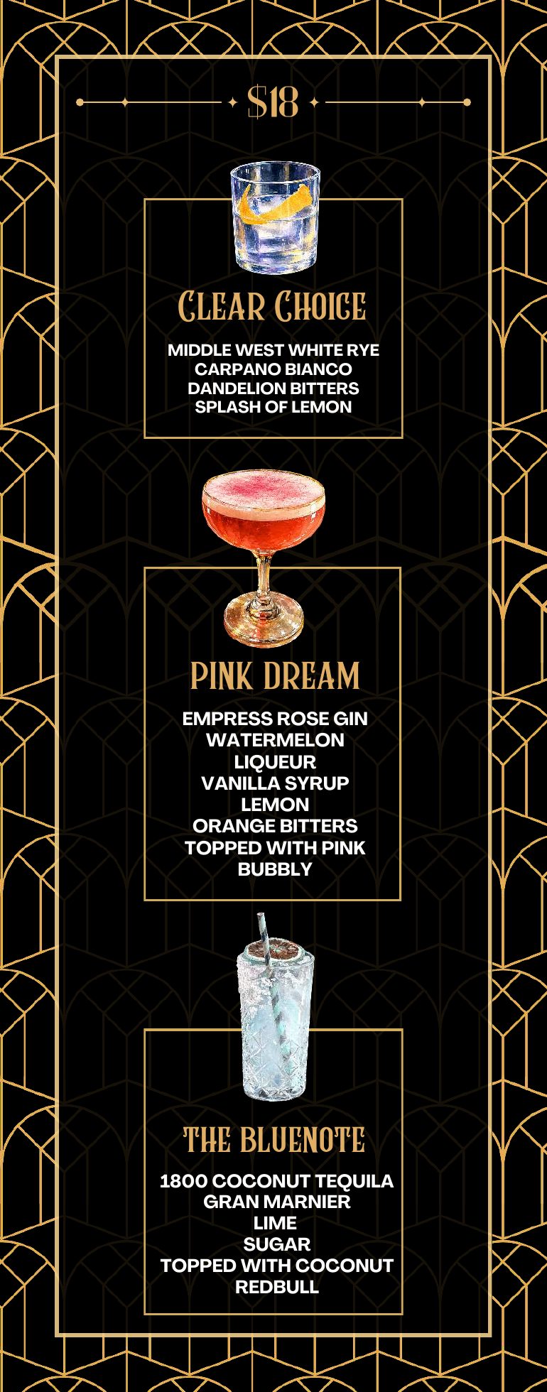 Society cocktail menu page 5