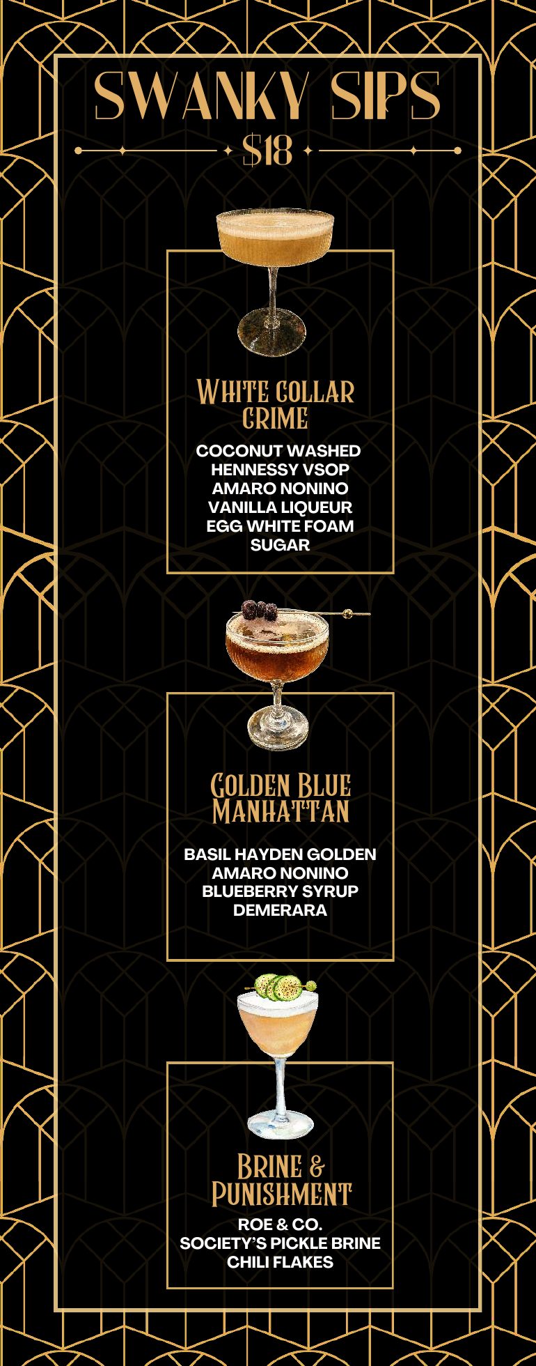 Society cocktail menu page 4